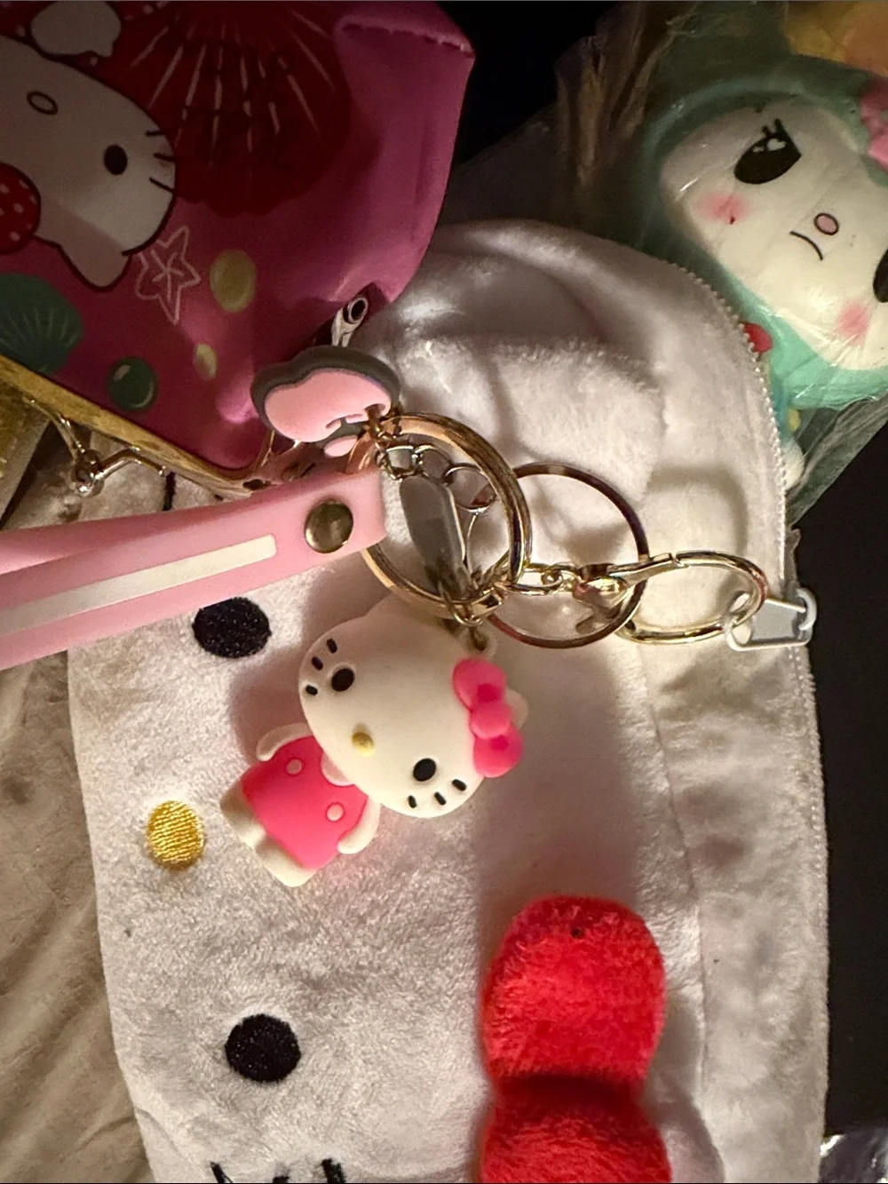 Plush hello Kitty bag filled